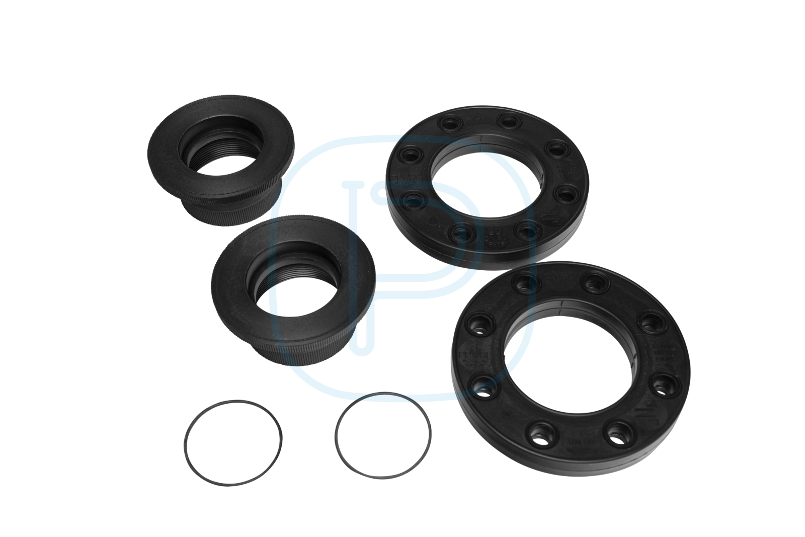 Set de 2 brides folles 3" + 2 collets + o-ring (NW800)