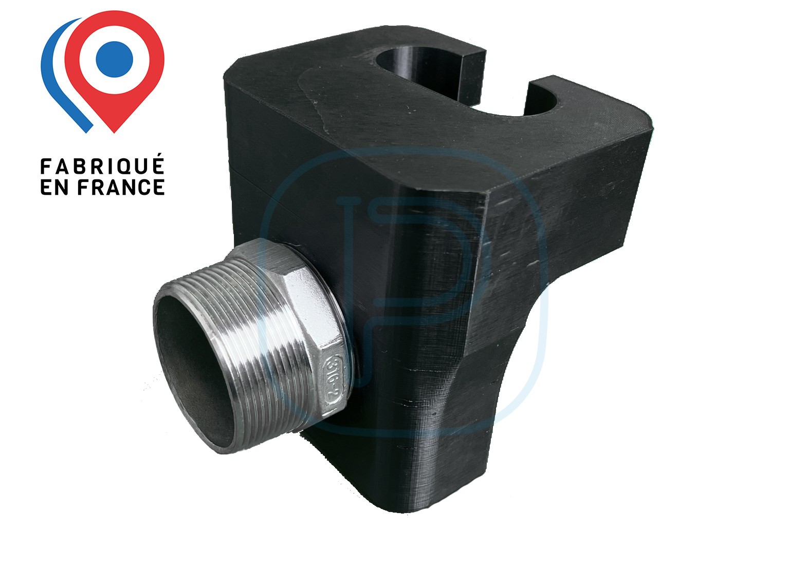 Glissière compatible pied d'assise pour pompe Flygt DX50/35 - mamelon inox 2"