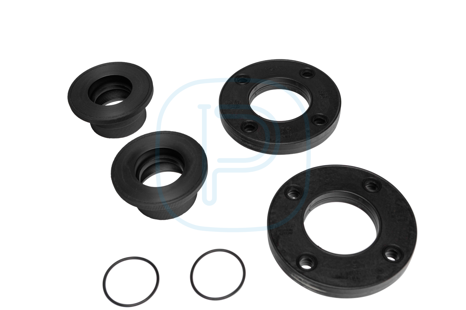 Set de 2 brides folles 2 ½" + 2 collets + o-ring (NW650)