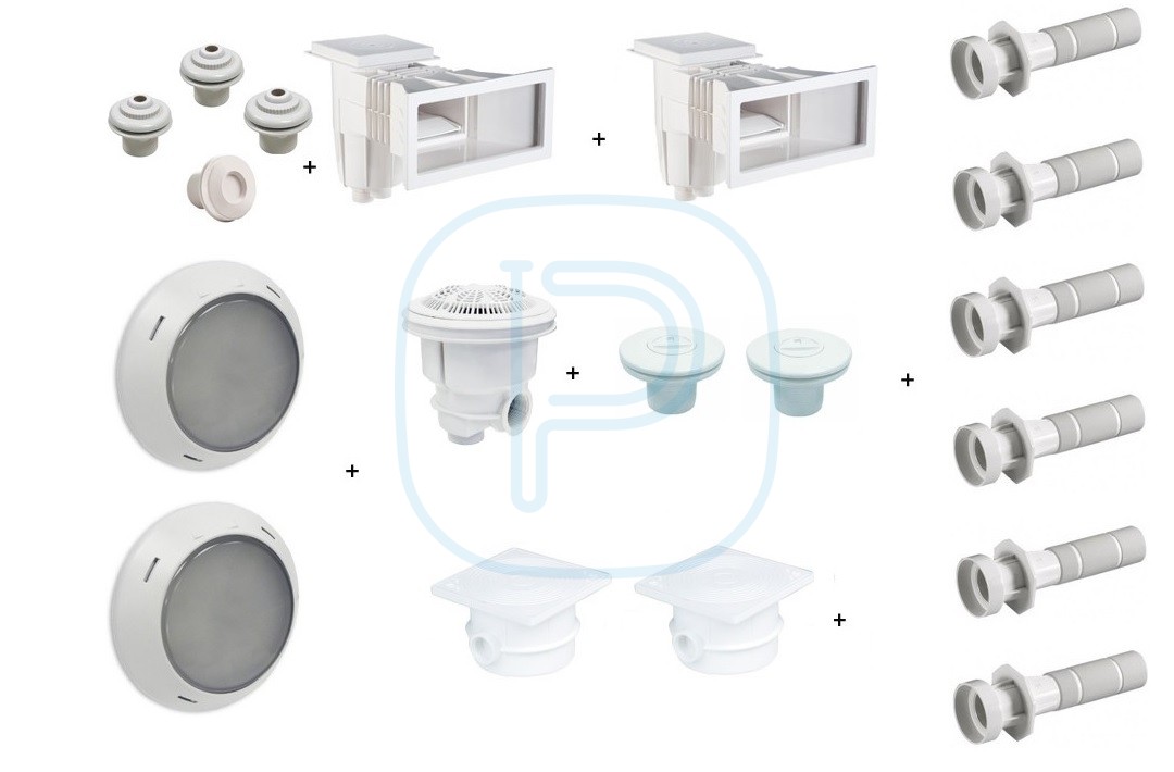 KITPAS105 | Kit pièces à sceller pour piscine 10 x 5 m (jusqu'à 80 m³)