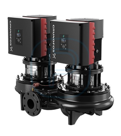 Pompe in-line, corps fonte traitement cataphorèse, à vitesse variable, avec capteur - GRUNDFOS TPED 100-200/2-S (99132845)