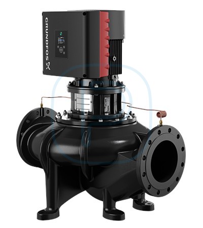 Pompe in-line, corps fonte traitement cataphorèse, à vitesse variable, avec capteur - GRUNDFOS TPE 200-70/4-S (99114834)