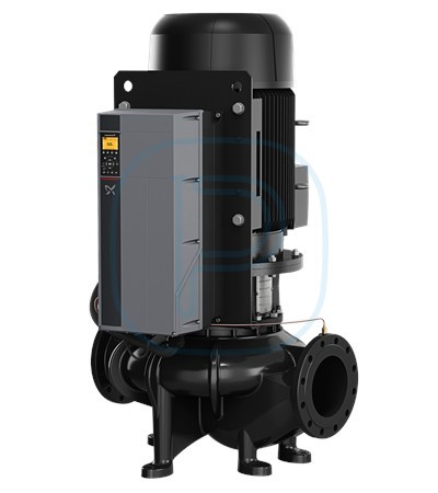 Pompe in-line, corps fonte traitement cataphorèse, à vitesse variable, avec capteur - GRUNDFOS TPE 200-320-SC (99474601)