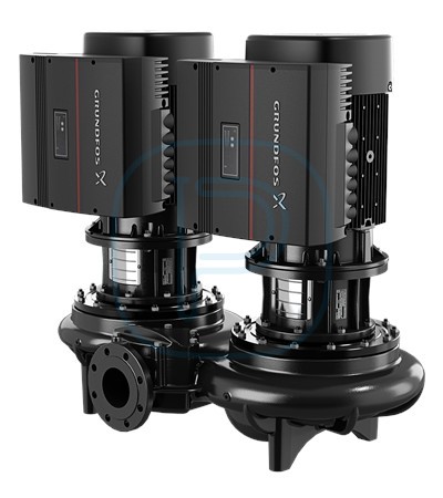 Pompe in-line, corps fonte traitement cataphorèse, à vitesse variable, sans capteur - GRUNDFOS TPED 125-300/4 (98742617)