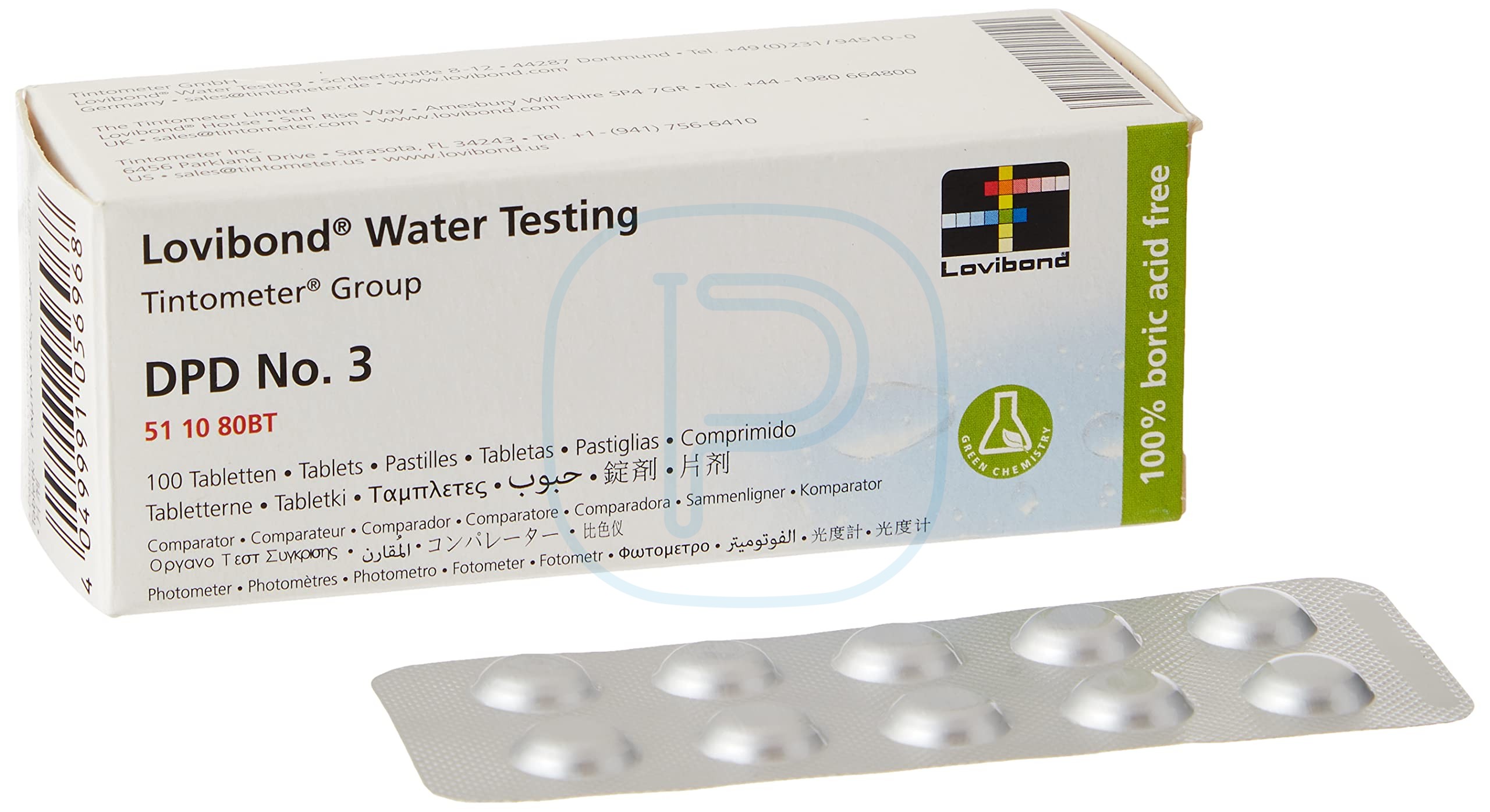 REACTIF Chlore DPD N 3 (100 UNITES)