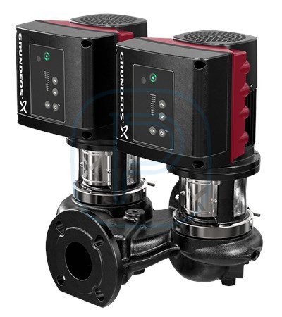 Pompe in-line, corps fonte traitement cataphorèse, à vitesse variable, sans capteur - GRUNDFOS TPE2 D 65-80-N (98438573)