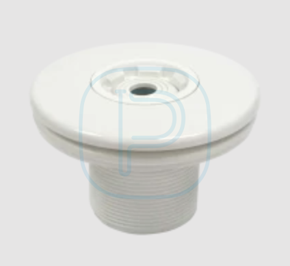 Buse de refoulement pour piscine liner. Filetage extérieur 2", Ø intérieur 50 Blanche