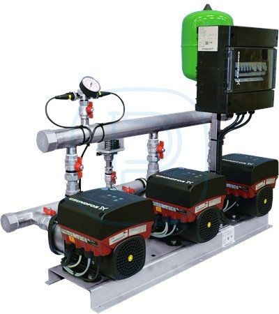 Surpresseur à vitesse variable équipé de 2 à 3 pompes CME - GRUNDFOS HYDRO MULTI-E 3 CME25-2 (91048812)