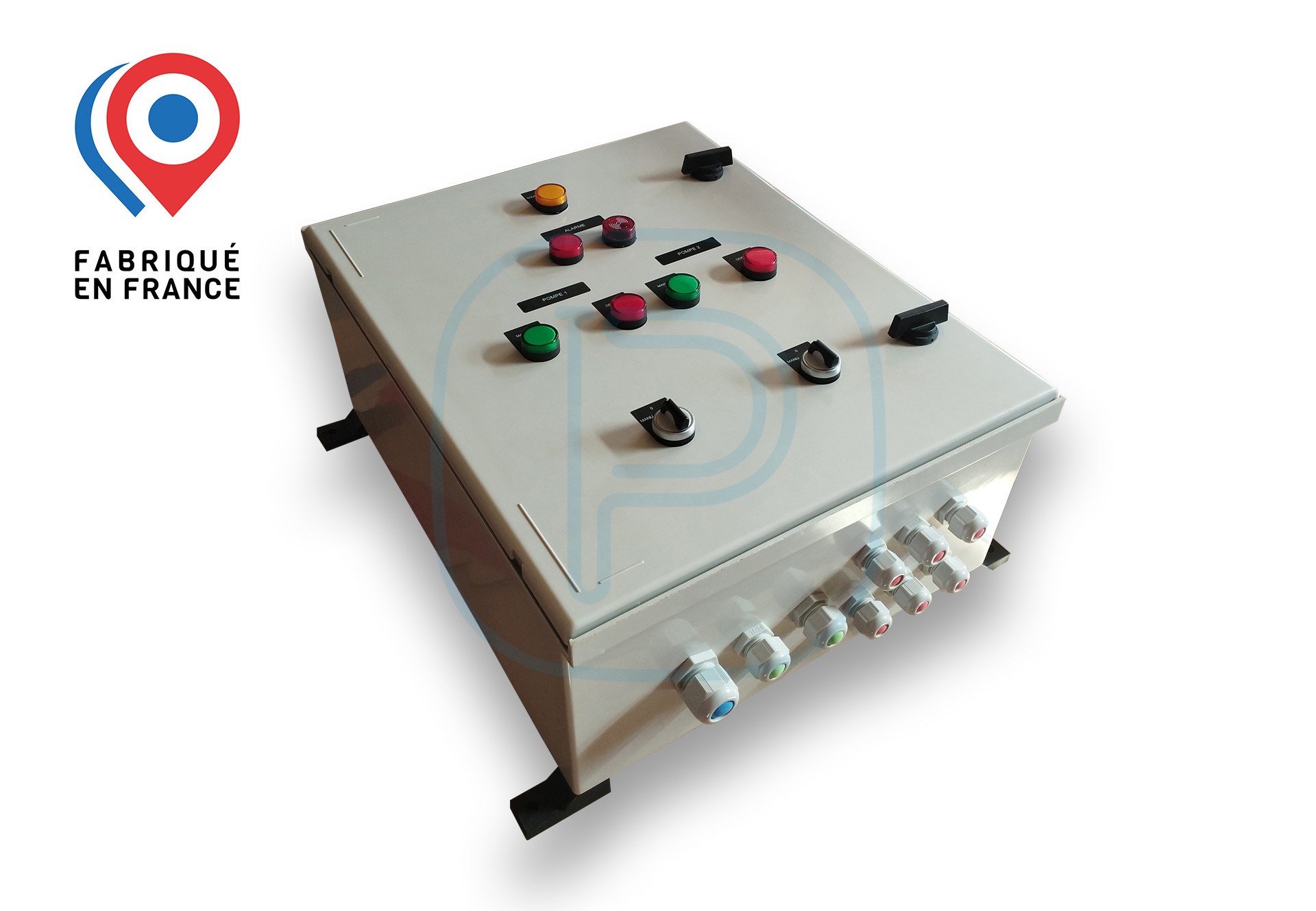 Coffret de relevage industriel pour 2 pompes Eaux Usées (max 18A) - sans disjoncteur moteur - 1x230V