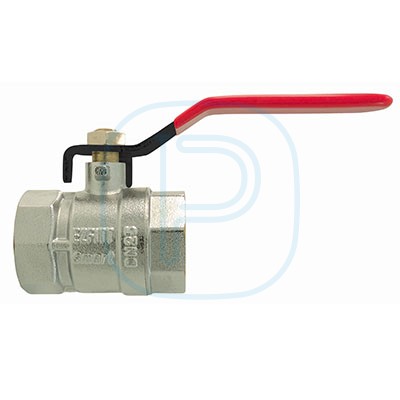 120 VANNE A SPHERE 1/2" Smart EN LAITON, FEMELLE/FEMELLE, POIGNEE PLATE ROUGE