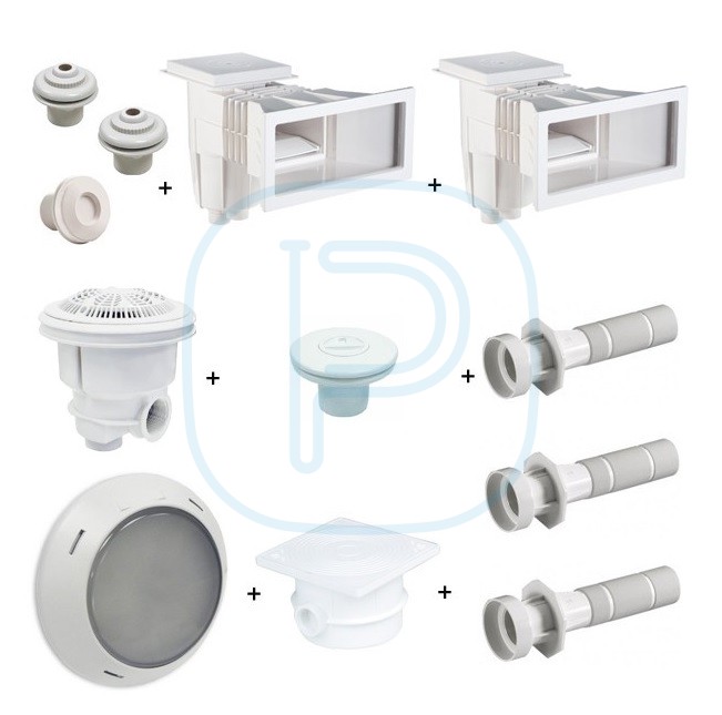 KITPAS84 | Kit pièces à sceller pour piscine 8 x 4 m (jusqu' à 60 m³)