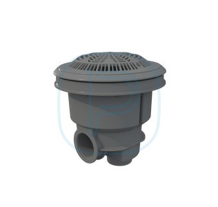 Bonde de fond NORM piscine béton antivortex Gris clair