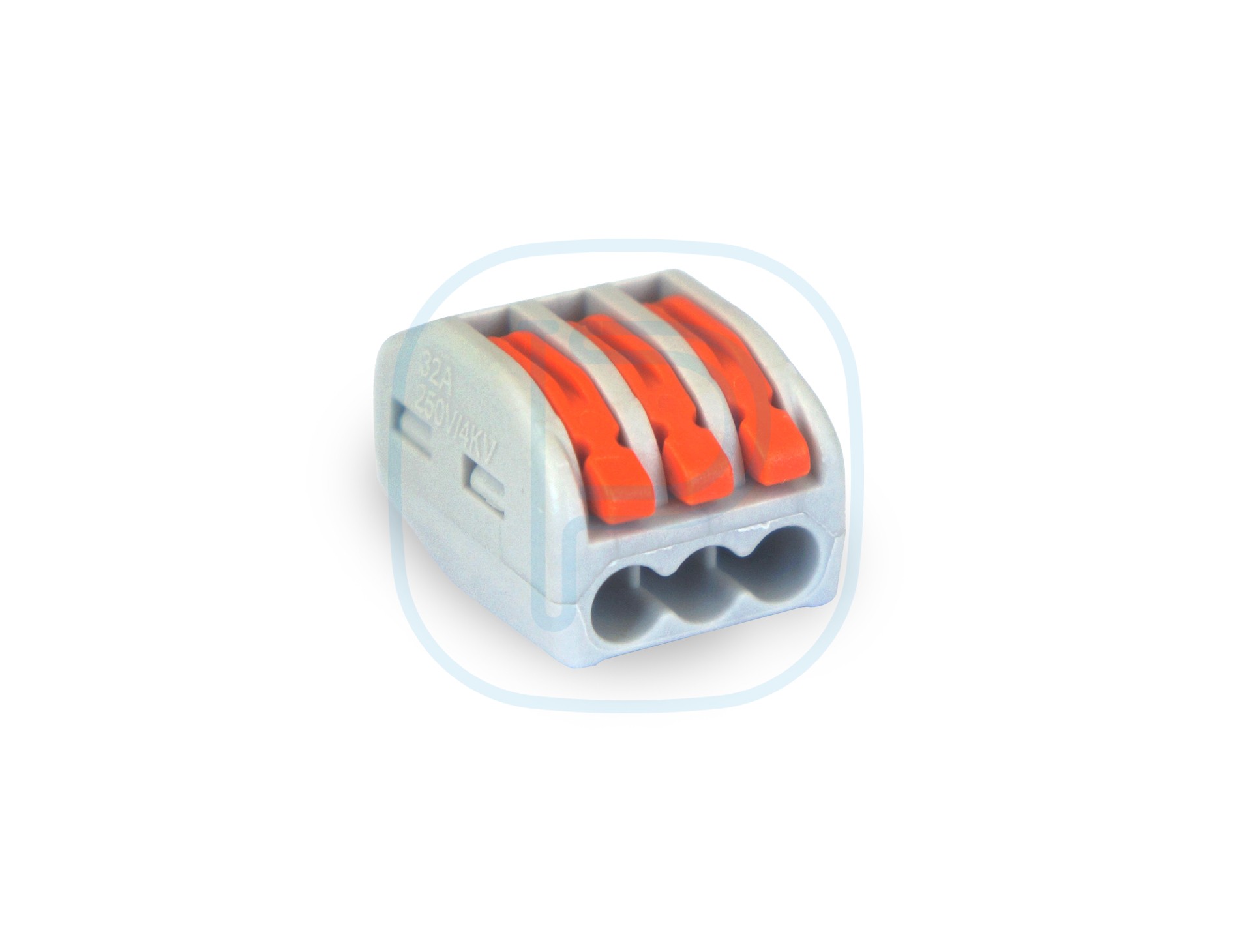 Boite de 100 connecteurs type Wago à 3 broches - max. 32A 450V