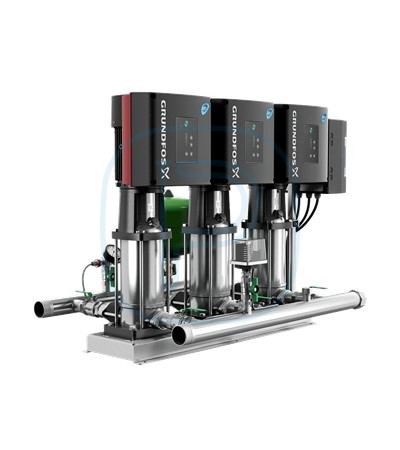 Surpresseur à vitesse variable équipé de 2 à 4 pompes CRE - GRUNDFOS HYDRO MULTI-E 3 CRE10-5 (91048876)