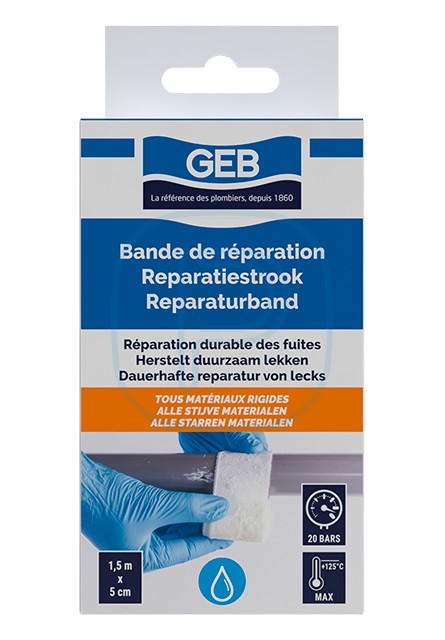 BANDE DE REPARATION 1.5M FR/NL POUR MATERIAUX RIGIDES