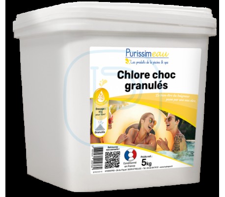 Chlore choc Granulé stabilisé - 5kg - PURISSIMEAU