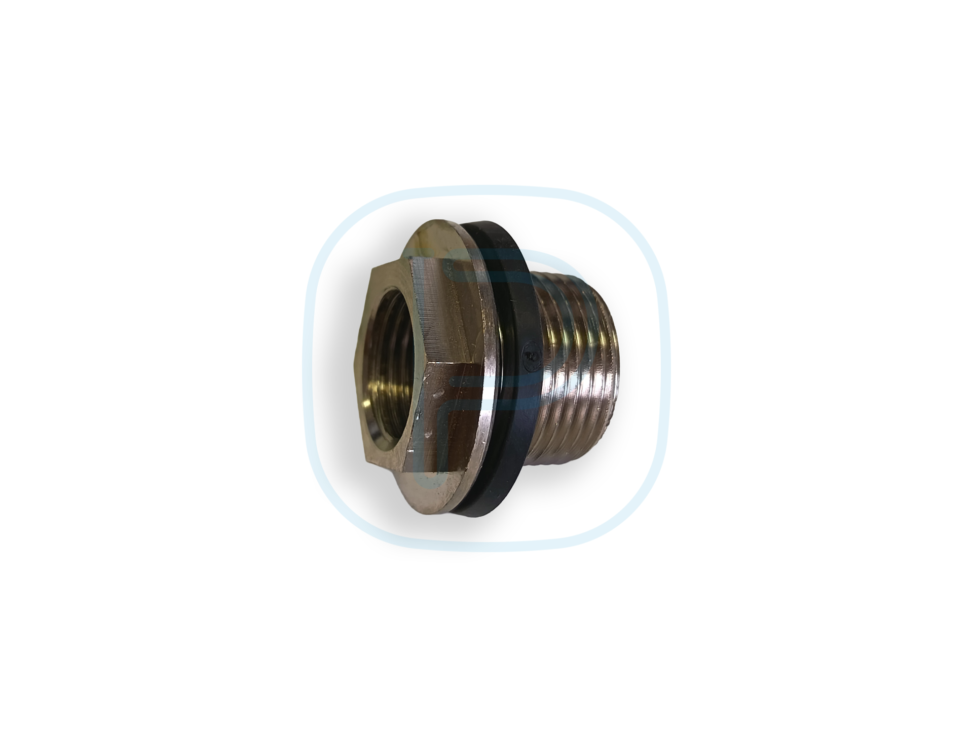 Inserts laiton filetés en laiton zingué avec joint - 3/4" - 1/2" 