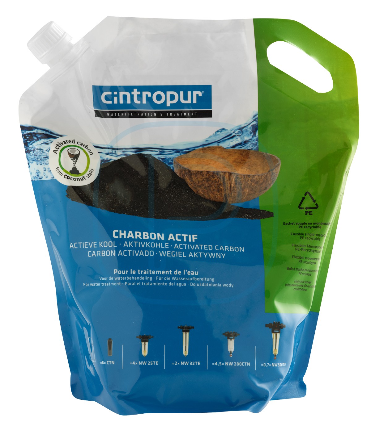 Charbon actif Cintropur D 3.4L