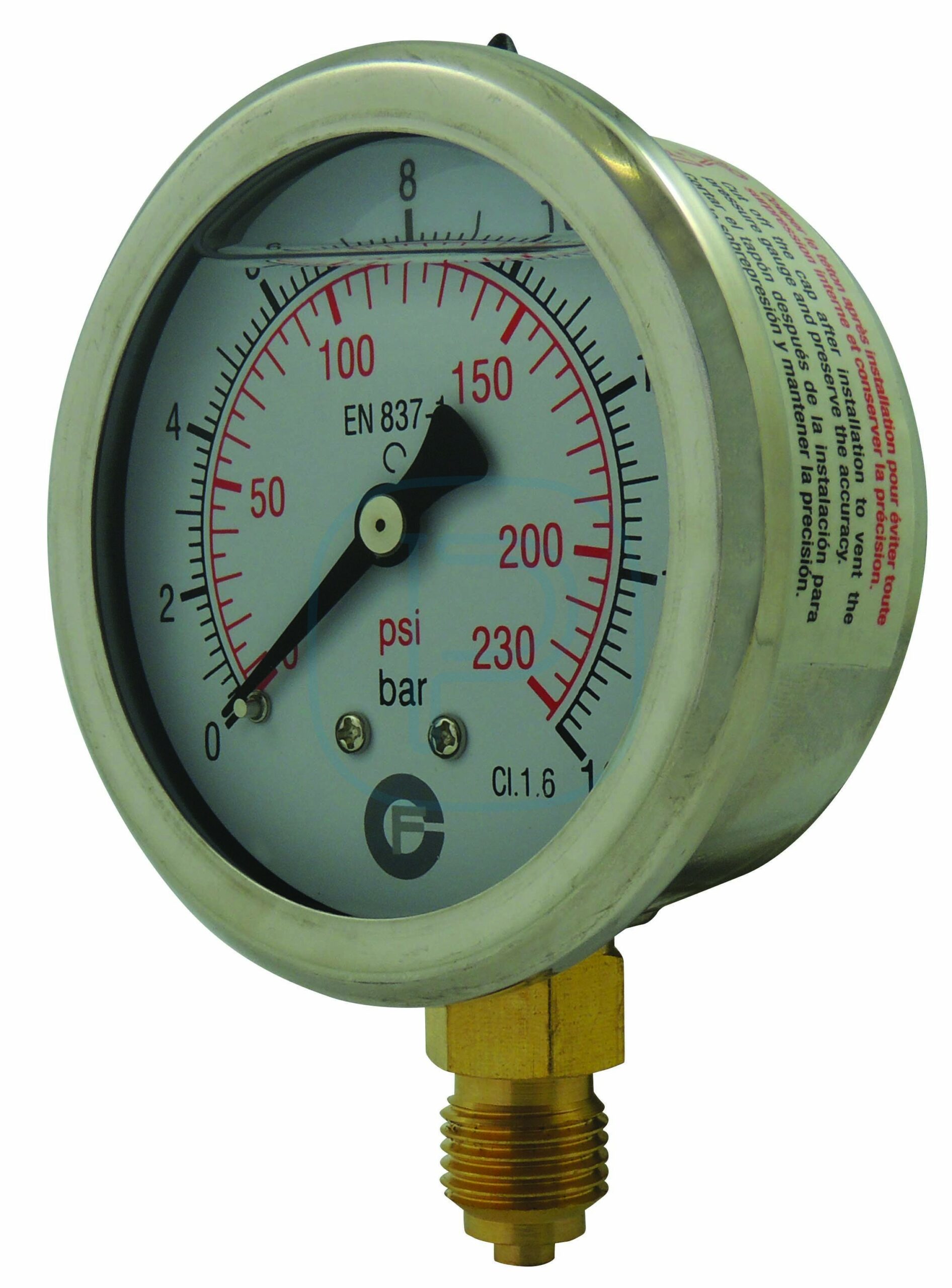 249 MANOMETRE GLYCERINE RADIAL 0à160B. 63