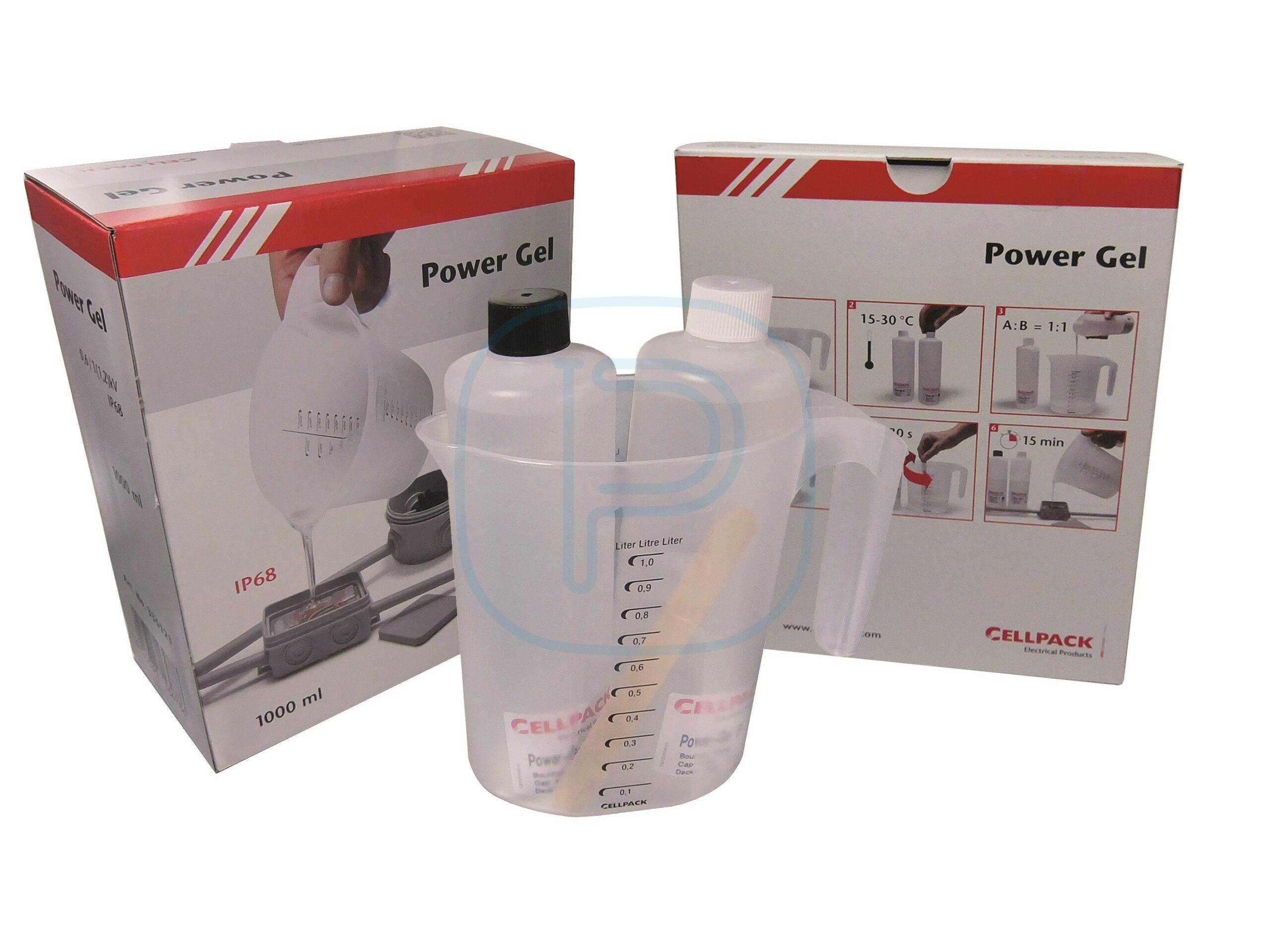 POWER GEL : 1000ml bicomposant démontable transparent