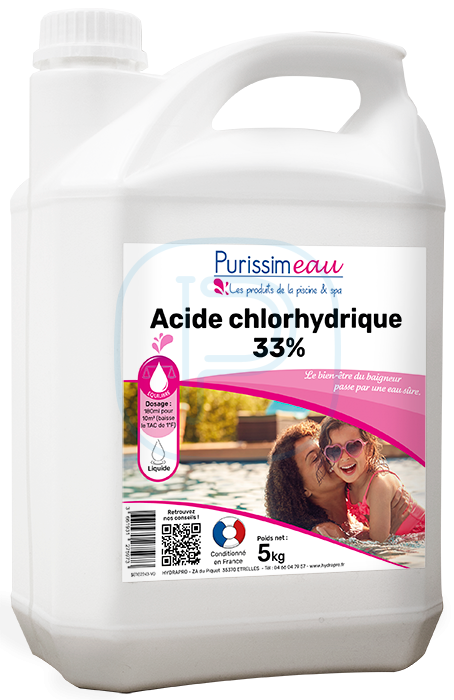 Acide chlorhydrique 33% - 5Kg - PURISSIMEAU
