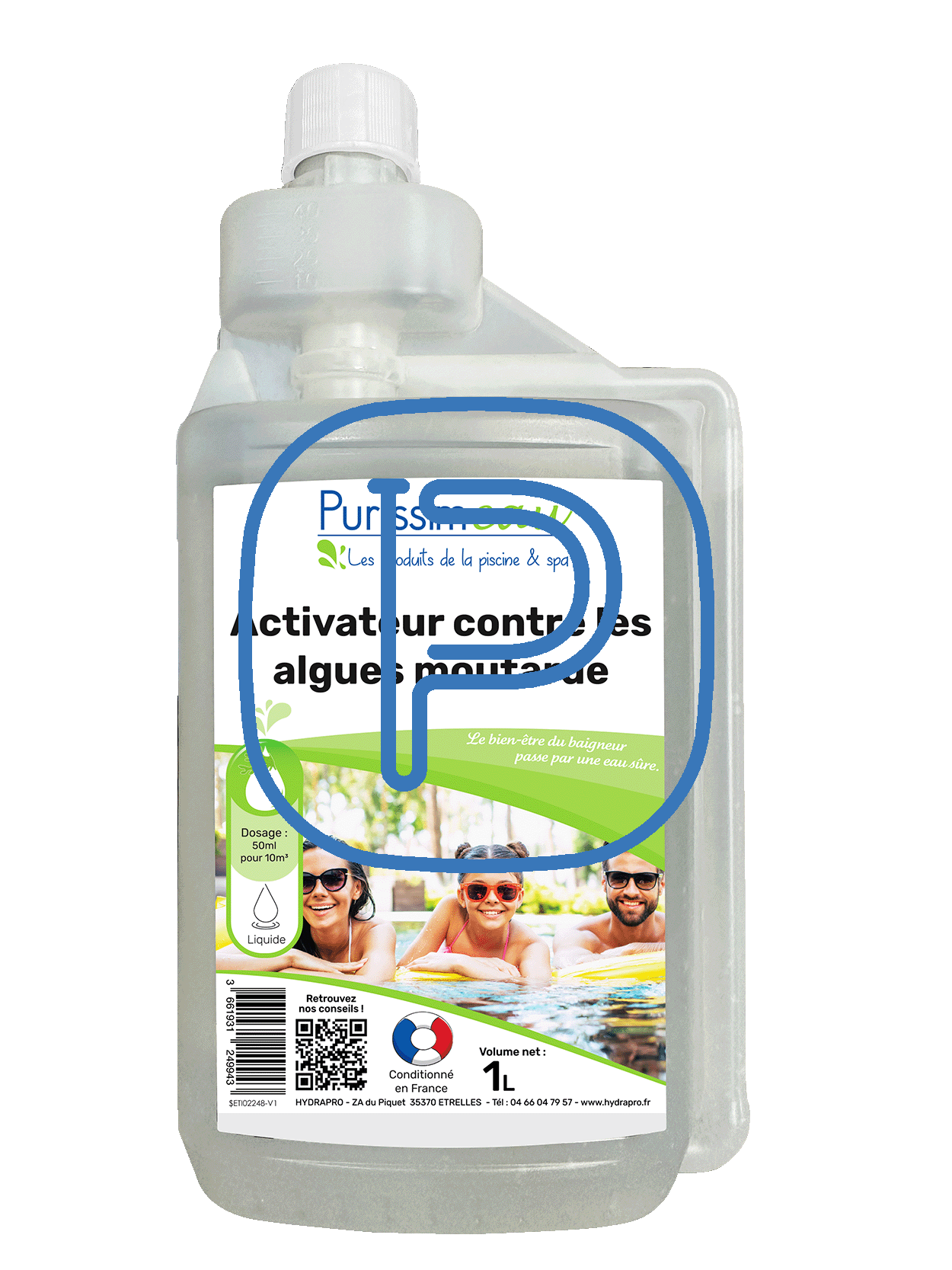 Activateur contre les algues moutarde - Doseur 1L - PURISSIMEAU