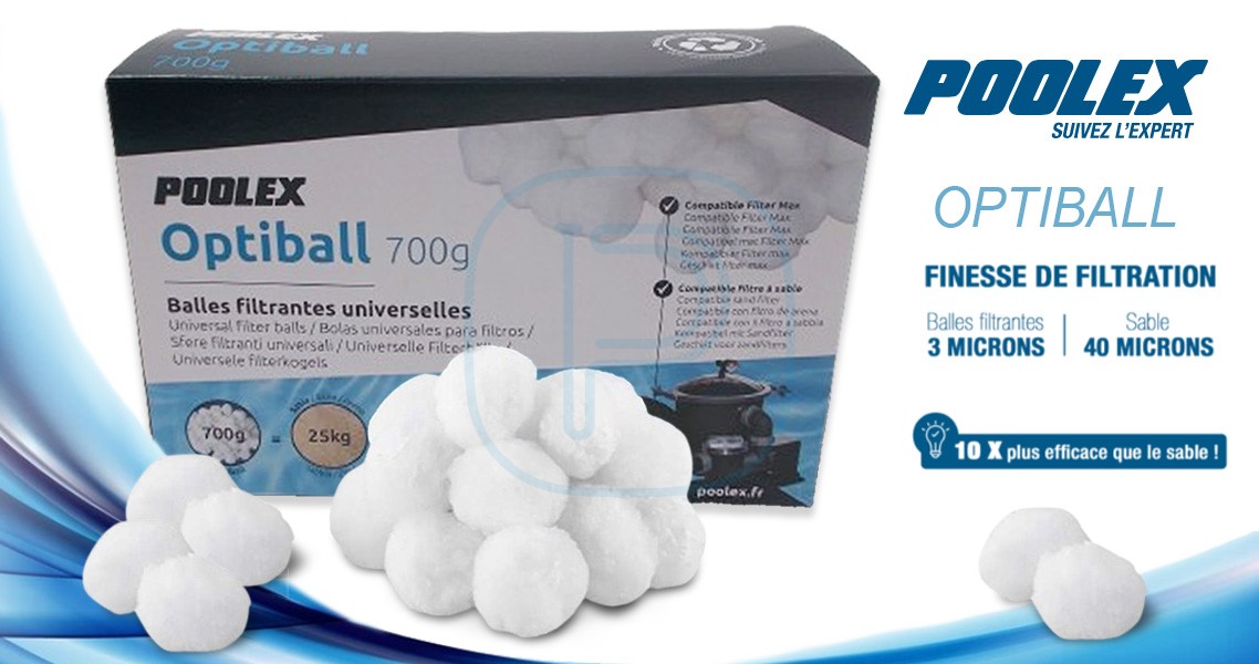Boîte de 168 boules type Aqualoon / Optiball balles filtrantes universelles